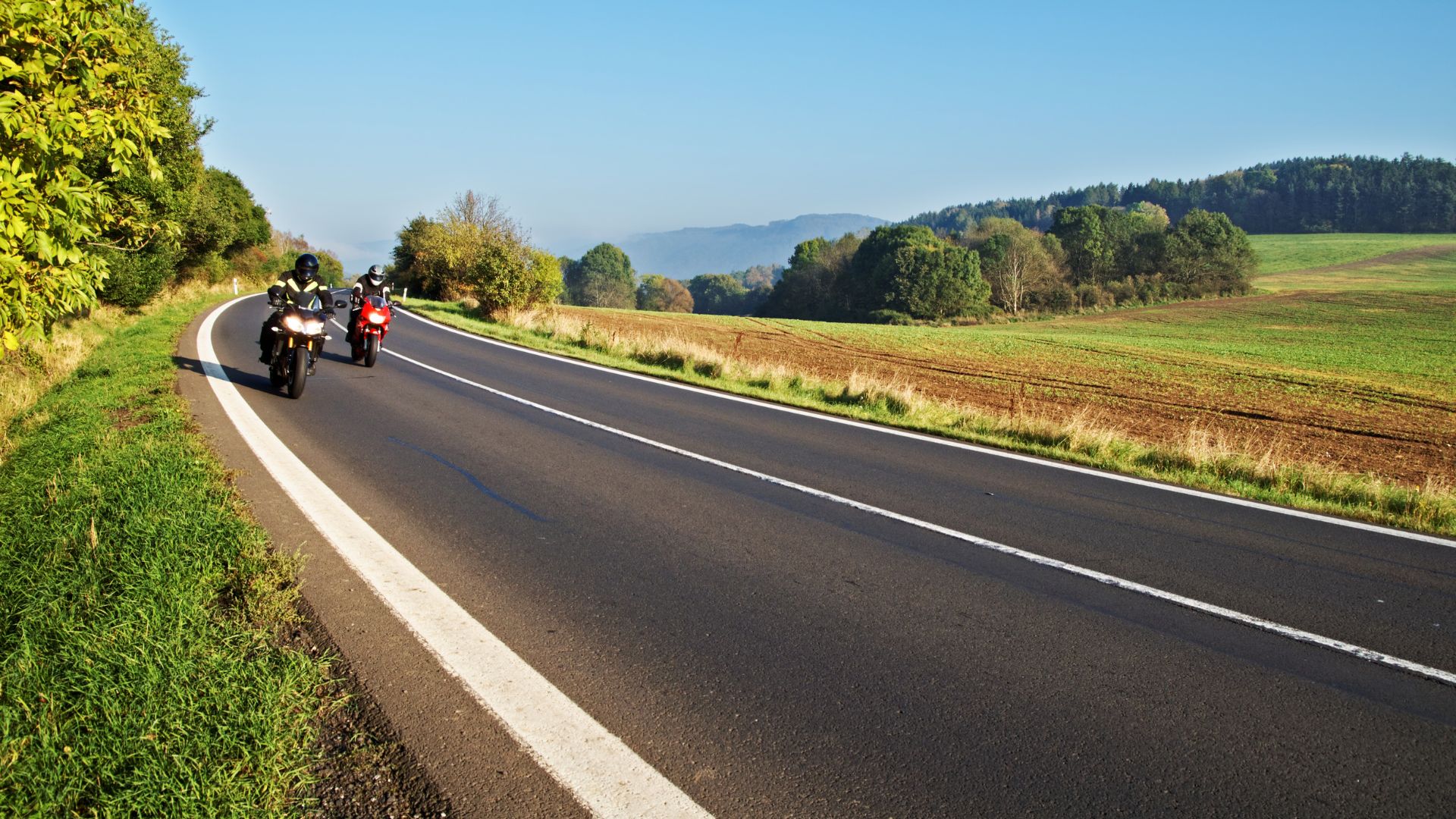 Motorcycle touring road