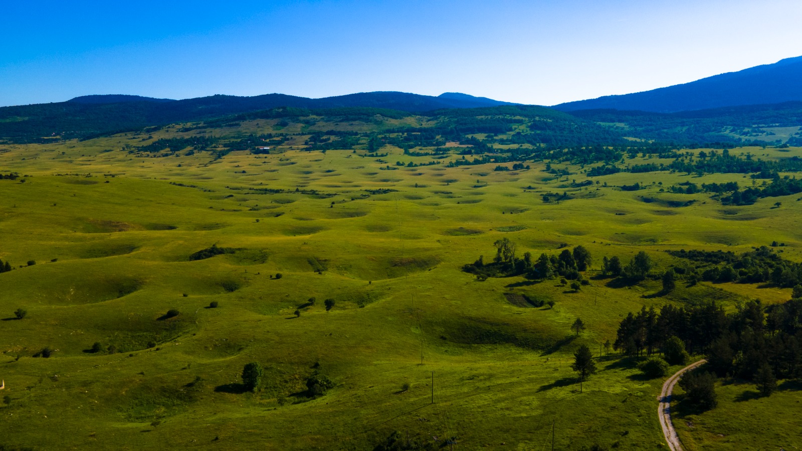 Open green highlands in Bosnia and Herzegovina